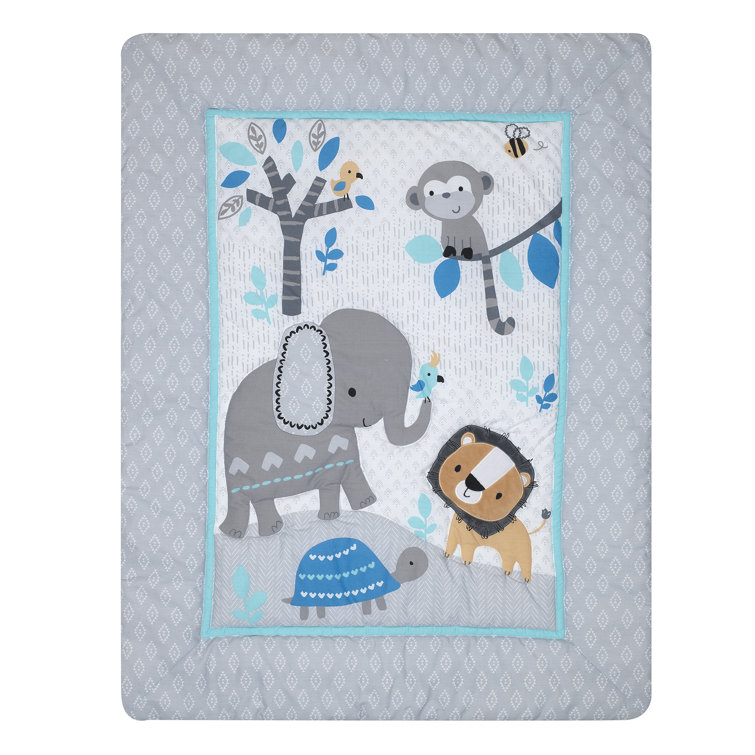 Bedtime Originals Jungle Fun Elephant Lion And Monkey Baby Nursery 3 Piece Crib Bedding Set Reviews Wayfair