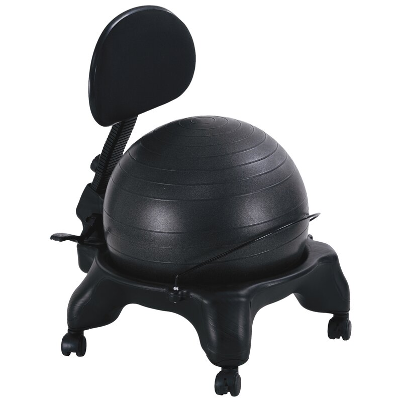 exercise ball and chair