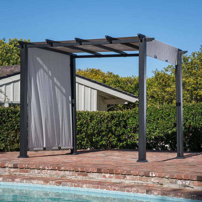 Highland Dunes Ripon 10 Ft W X 8 Ft D Steel Pergola With Canopy