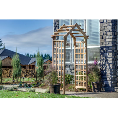 Gable Wood Arbor Rustic Natural Cedar Furniture