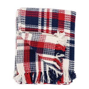 Harbor Plaid Cotton Throw