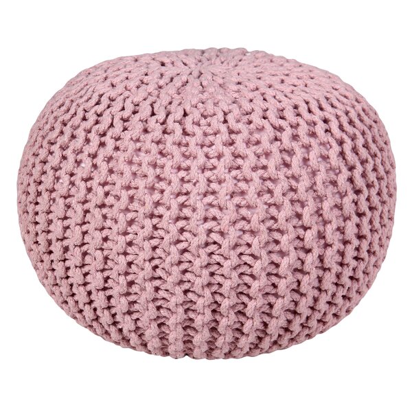 Modern Knitted Pink Pouf Pouffe Ball Seat Rest Cushion Foot Stool 50cm Pink 