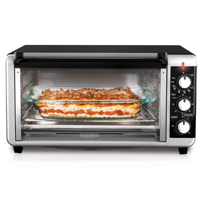 Black + Decker 8-Slice Extra Wide Convection Countertop Toaster Oven Black + Decker