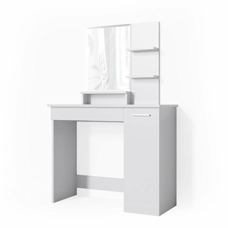 Brayden Studio Fontanez Dressing Table With Mirror Reviews