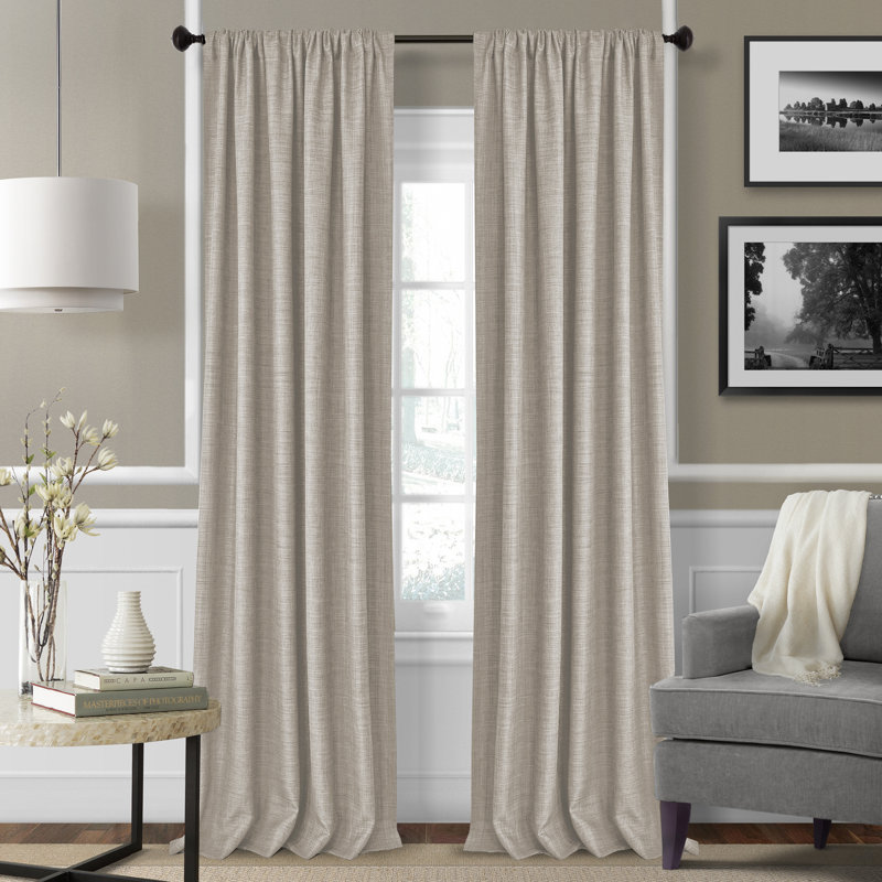 Elrene Home Fashions Pennington Solid Semi Sheer Rod Pocket