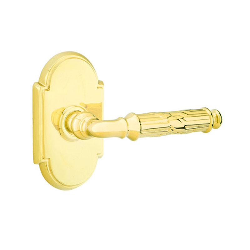 Emtek Passage Ribbon Reed Lever With 8 Rose Wayfair
