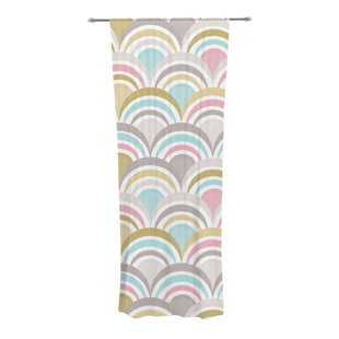 Art Deco Curtains Wayfair Art Deco Delight Geometric Sheer Rod Pocket Curtain Panels Set Of 2