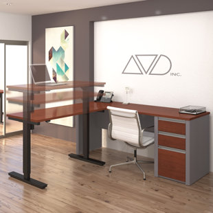 Go to store & view more images Orren Ellis Aurea L-Shape Desk Office Suite