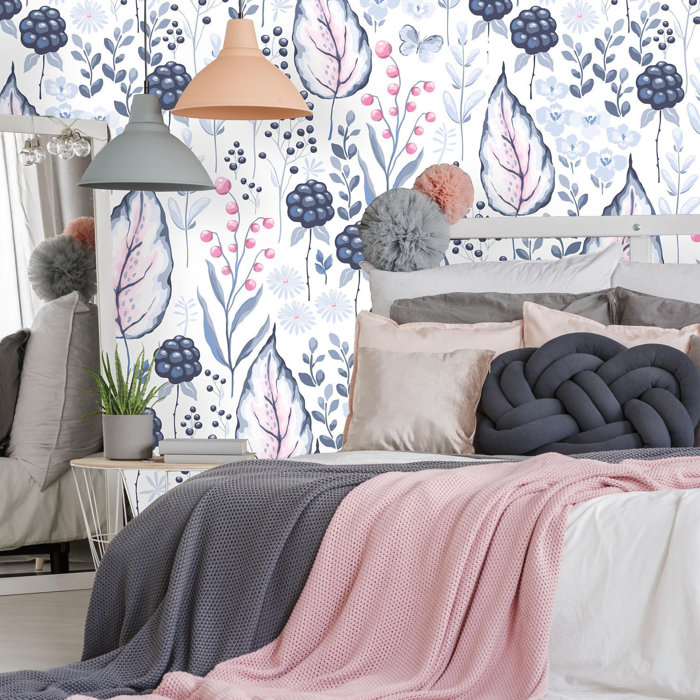 Hobart Removable Nursery Vintage Wild Berries 6 25 L X W And Stick Wallpaper Roll Hobart Removable Nursery Vintage Wild Berries 6 25 L X W And Stick Wallpaper Roll