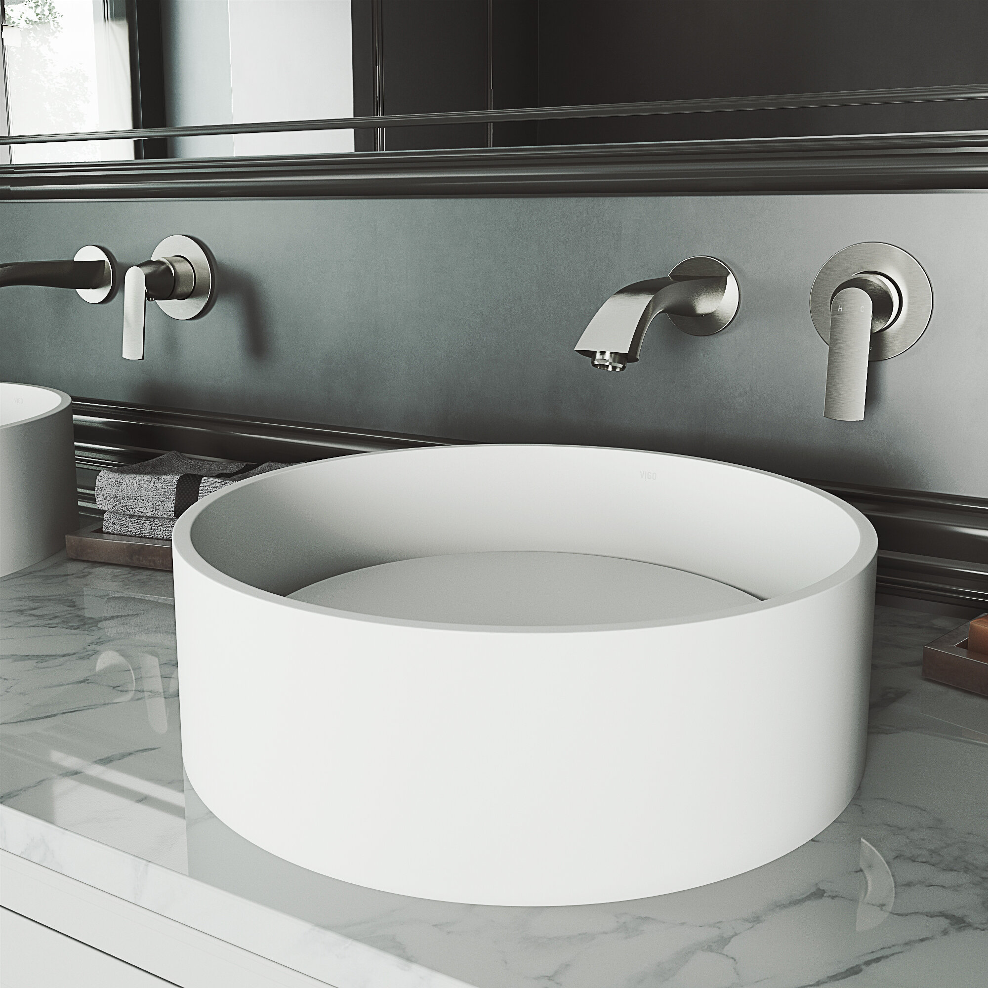 Vigo Matte Stone Circular Vessel Bathroom Sink Reviews Wayfair