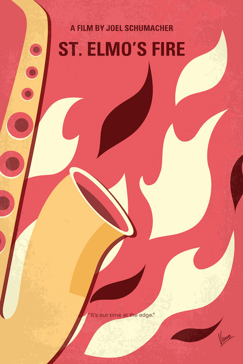 East Urban Home St Elmo S Fire Minimal Movie Poster