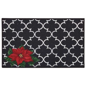 Deveau Black/Red Area Rug