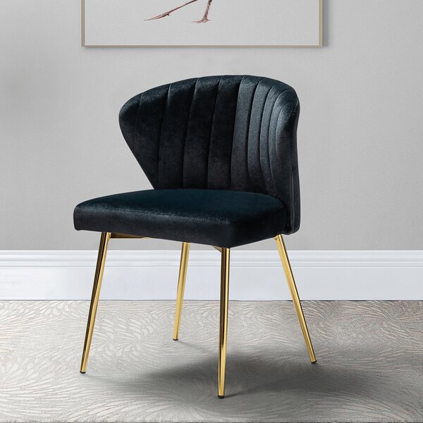 velvet chair black