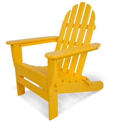 Ivy Terrace Classics Folding Adirondack Chair Finish Lemon
