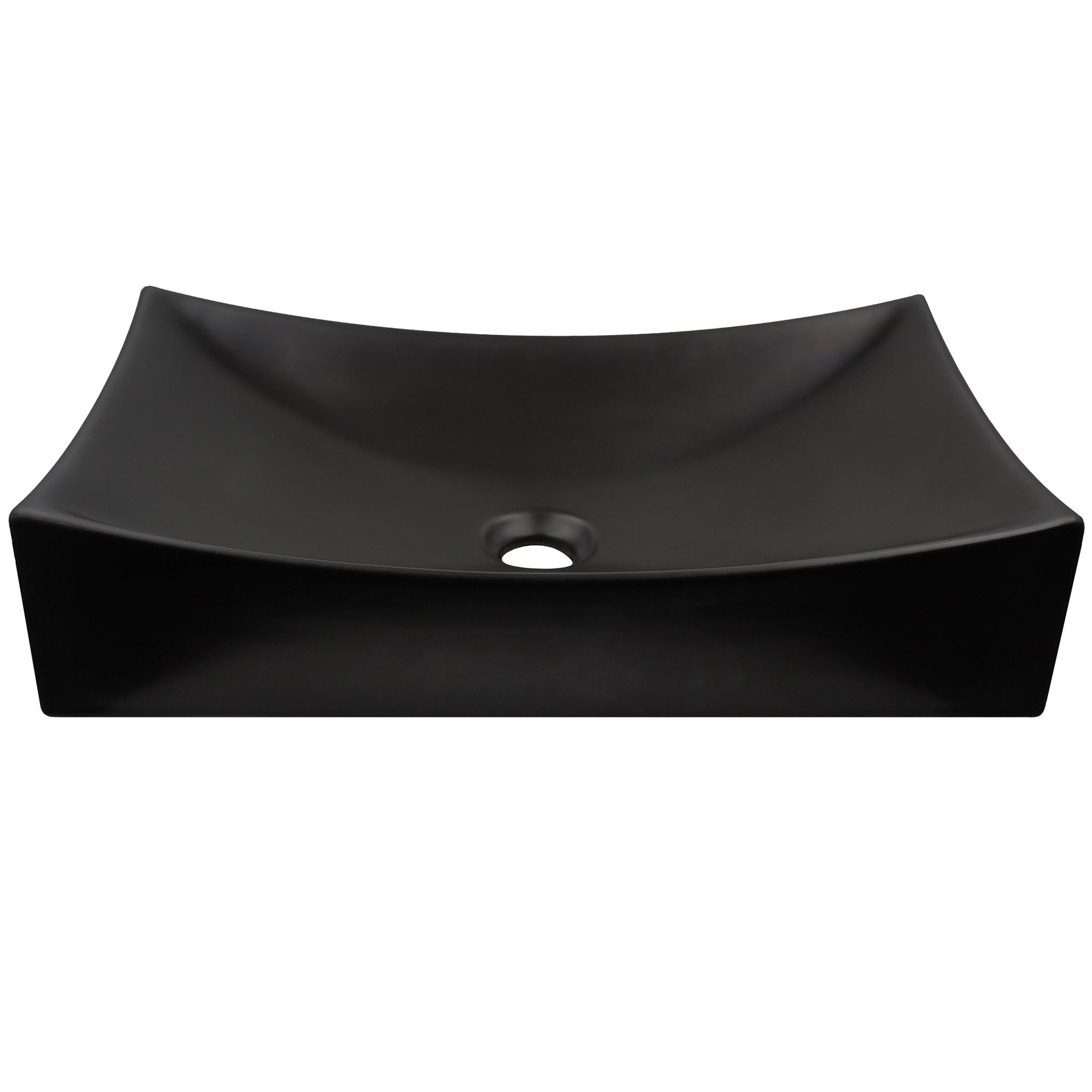 Novatto Black Rectangular Vessel Bathroom Sink Wayfair