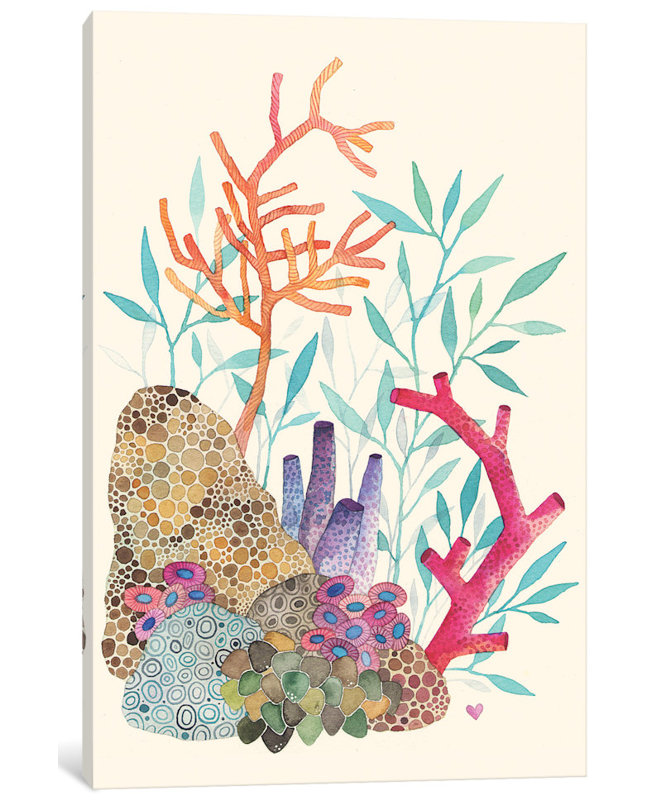East Urban Home Coral Reef Painting Print On Canvas Wayfair