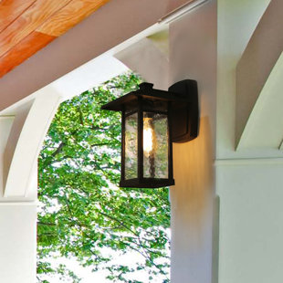 Go to store & view more images Elem Transitional Outdoor Wall Lantern by Breakwater Bay
