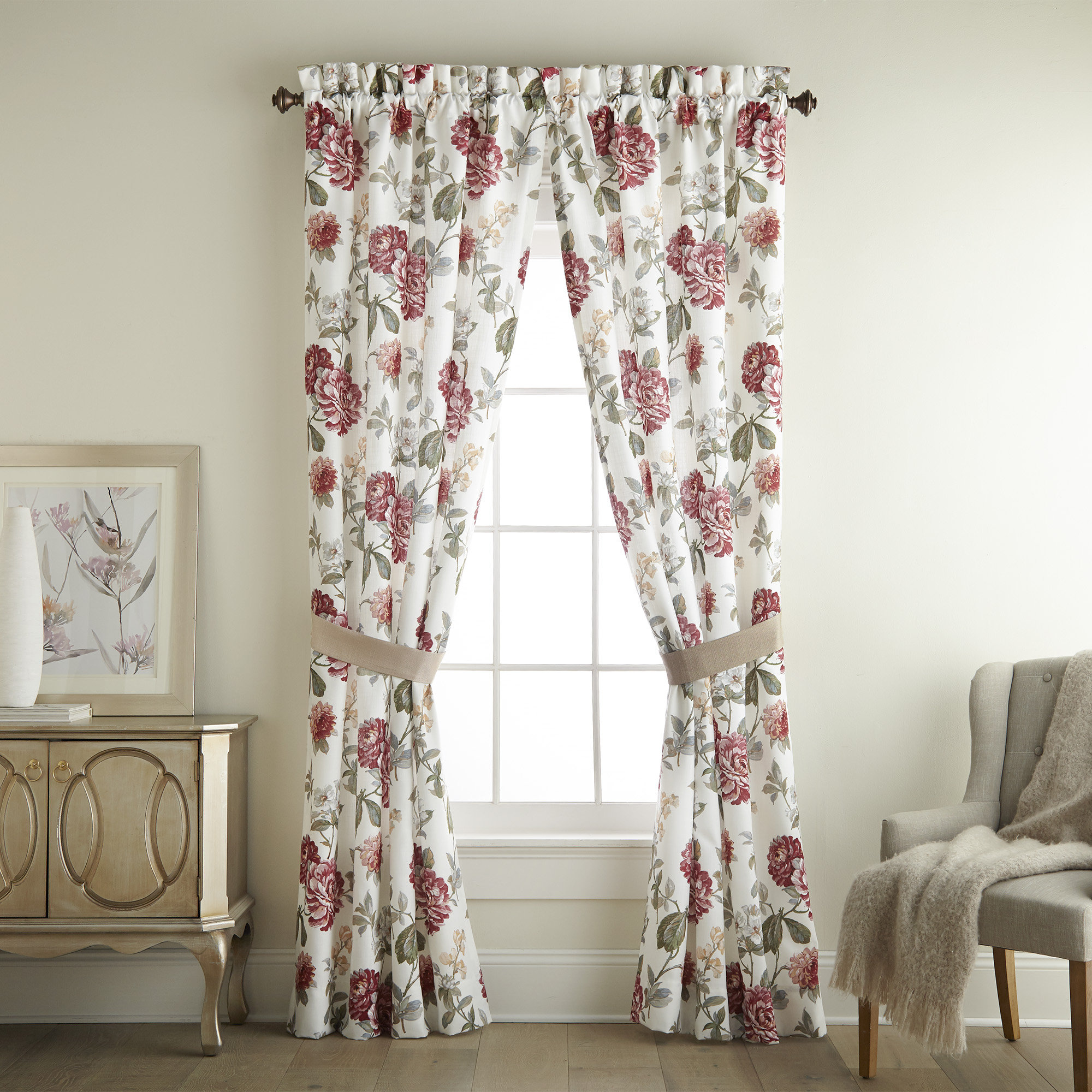 Croscill Fleur Pole Top Drapery Floral Curtain Panels Wayfair