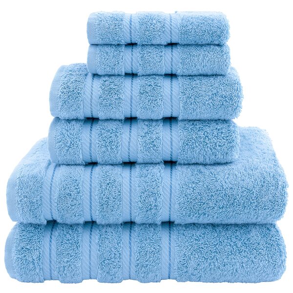 White & Turquoise 2 Shower 8 Pieces Bath Towel Sauna Towel Set Deluxe Colour 2 Bath Towels 