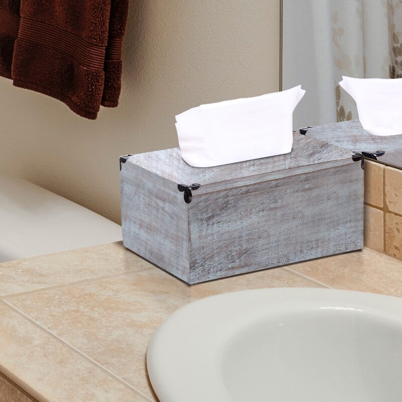 Luxedesigns Farmhouse Wood Tissue Box Cover 