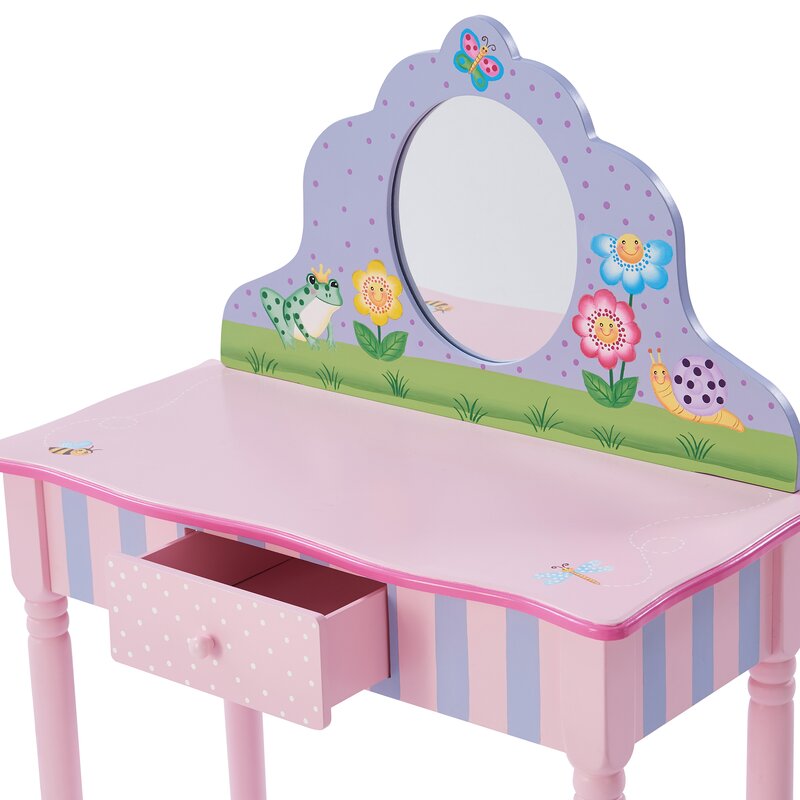 toy vanity table with mirror