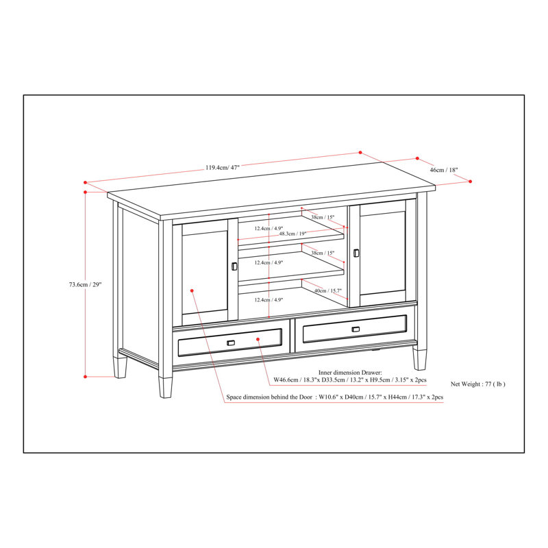 Alcott Hill Oyama Solid Wood Tv Stand For Tvs Up To 50 Reviews Wayfair
