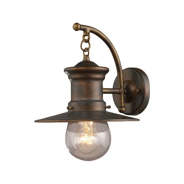 Outdoor Porch Wall 1-Light Sconce Weather Proof Antique Copper Lantern Fixture 