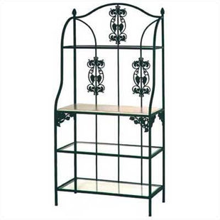 Go to store & view more images Grace Collection Vineyard Wrought Iron Baker's Rack