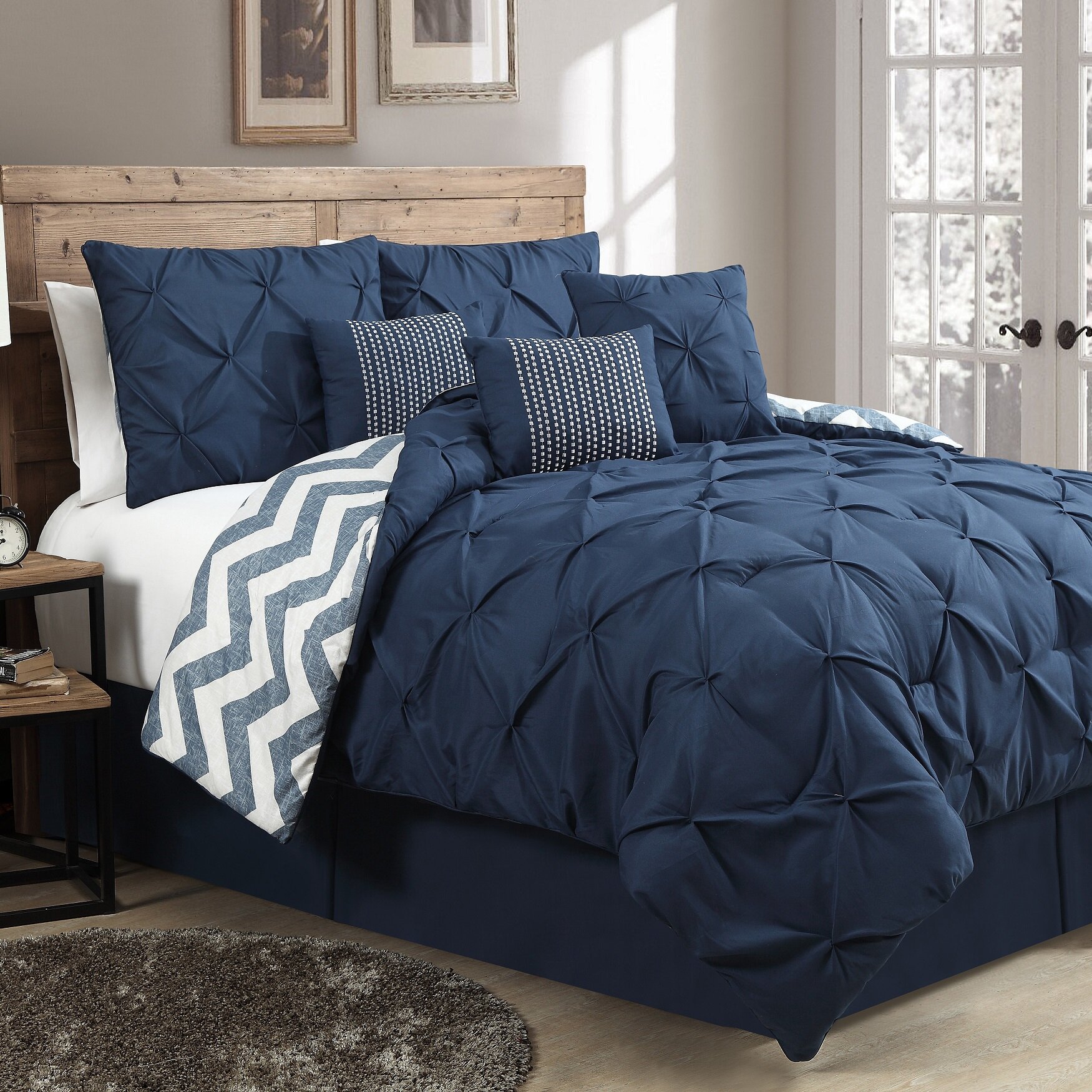 navy twin bedspread