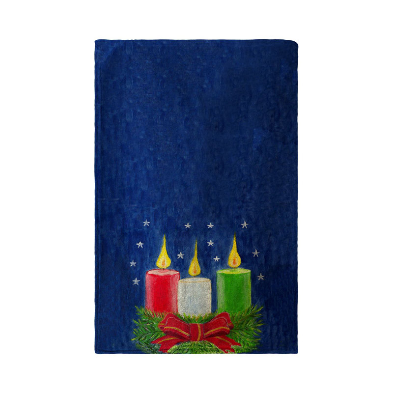 The Holiday Aisle Cavanaugh Christmas Candles Beach Towel Wayfair