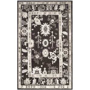 Hacienda Hand-Knotted Charcoal Area Rug