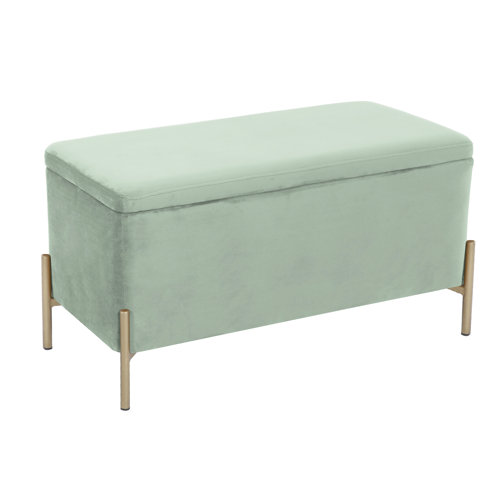 Snog Upholstered Storage Bench Leitmotiv Colour: Jade Green