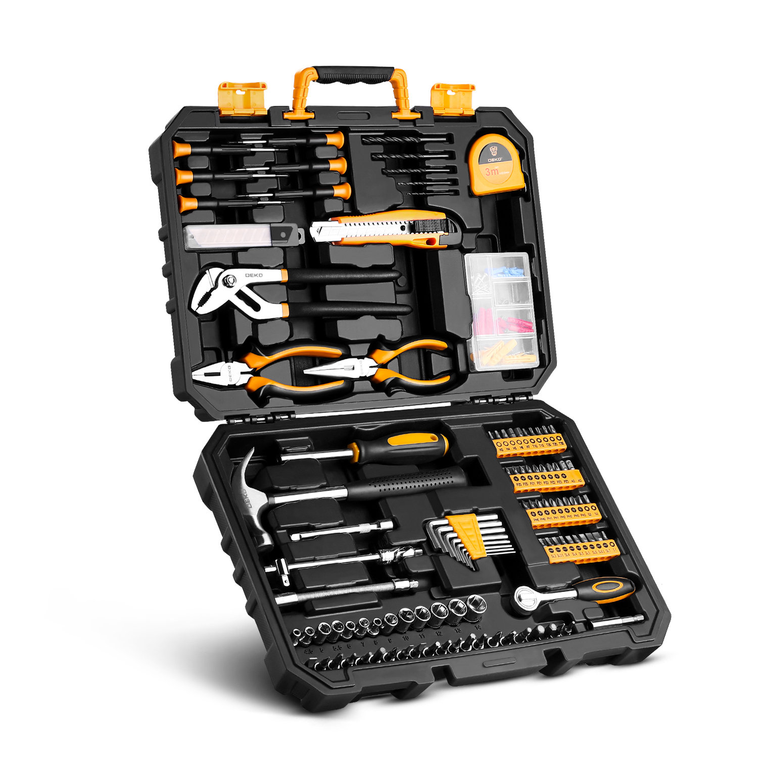 Yellow ***FREE SHIPPING*** Soft Rubber Grip 3 Pieces DIY Pliers Tool Set