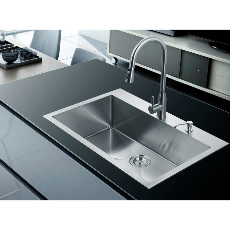 Dcor Design 33 X 22 Single Drop In Kitchen Sink Reviews Wayfair Dcor Design 33 X 22 Single Drop In