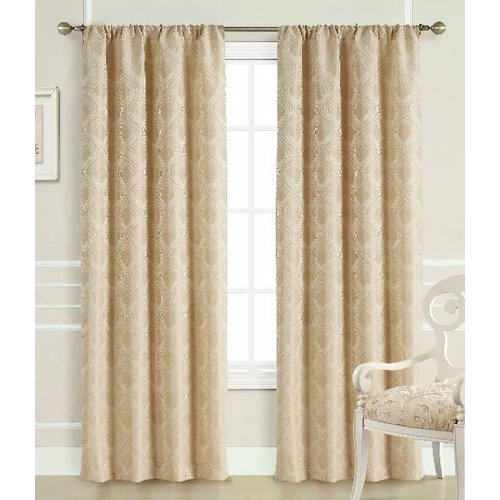 Canora Grey Shurtleff Jacquard Geometric Room Darkening Thermal Rod Pocket Curtain Panels Reviews Wayfair
