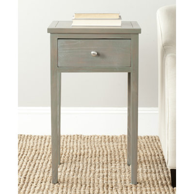 Joanna Solid Wood End Table with Storage