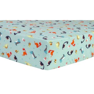 Dinosaur Roar Deluxe Flannel Fitted Crib Sheet