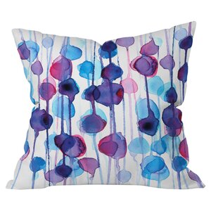 Cmykaren Abstract Watercolor Indoor/Outdoor Throw Pillow