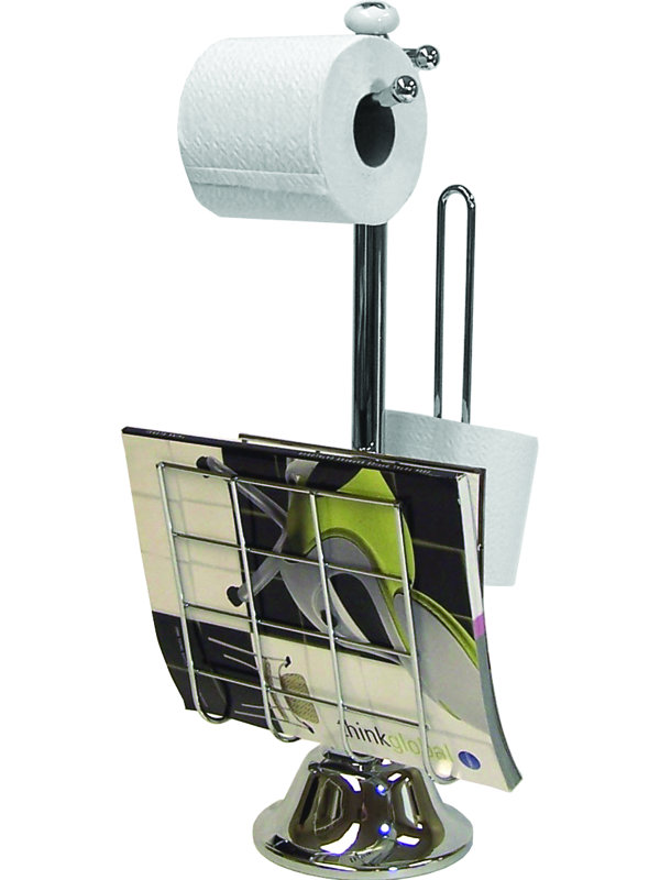 Ihcasadecor Round Base Freestanding Toilet Paper Holder With Magazine Rack Reviews Wayfair Ca