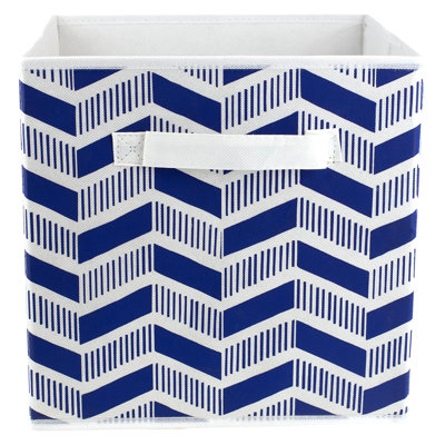 Chevron Collapsible Non-Woven Storage Fabric Cube Rebrilliant