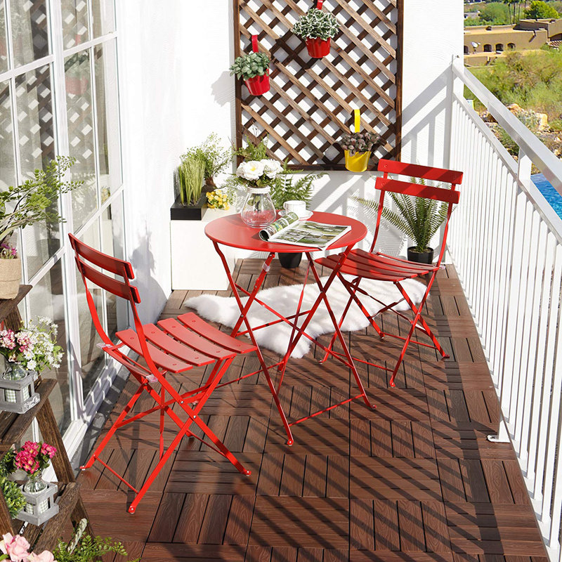Latitude Run Leen 3 Piece Bistro Set Wayfair