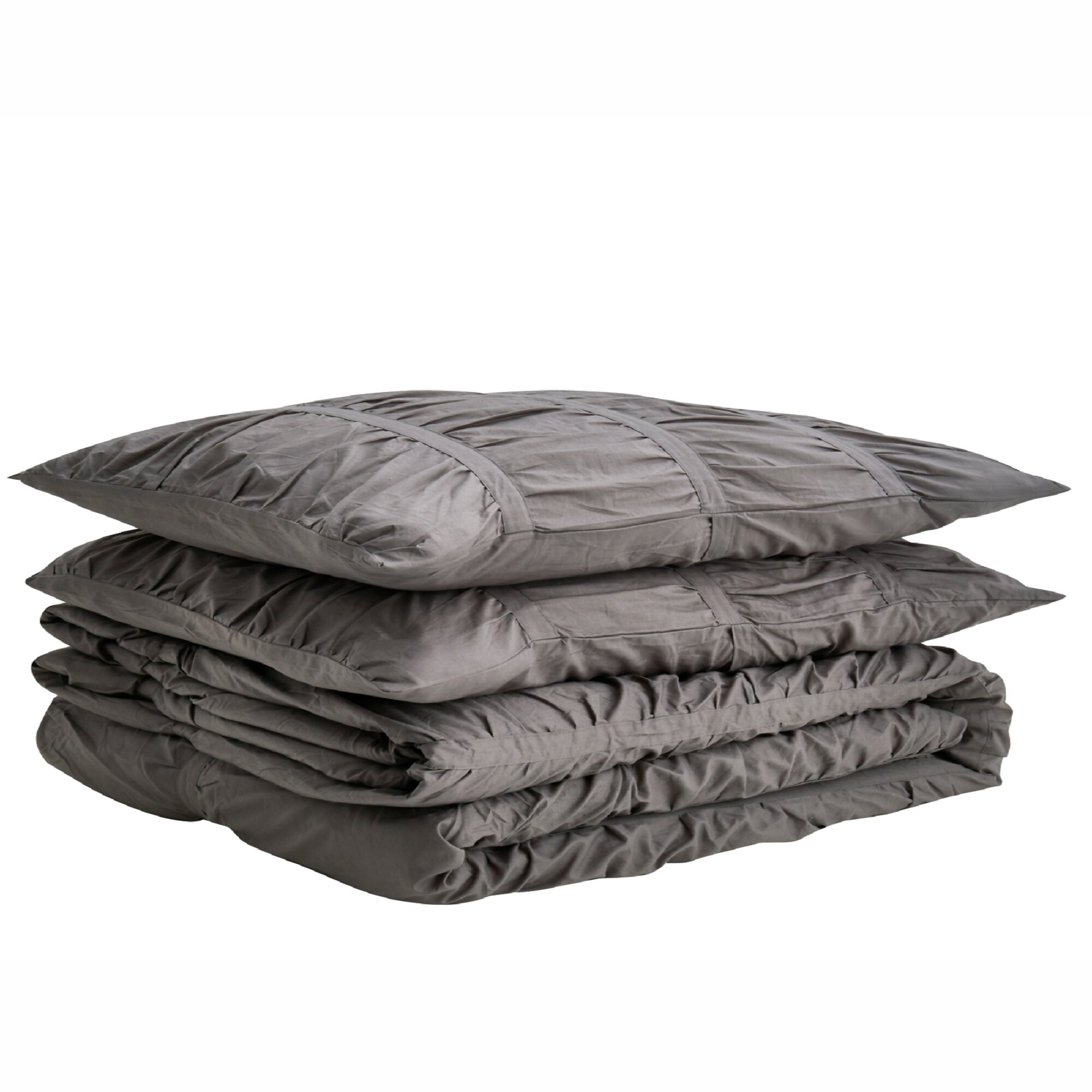 Nmk Textiles Inc Ruffled Duvet Cover Set Reviews Wayfair