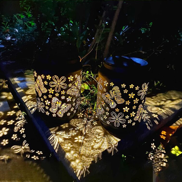 Solar Lantern Outdoor Hanging Lights Waterproof Decorative Lanterns Butterfly 