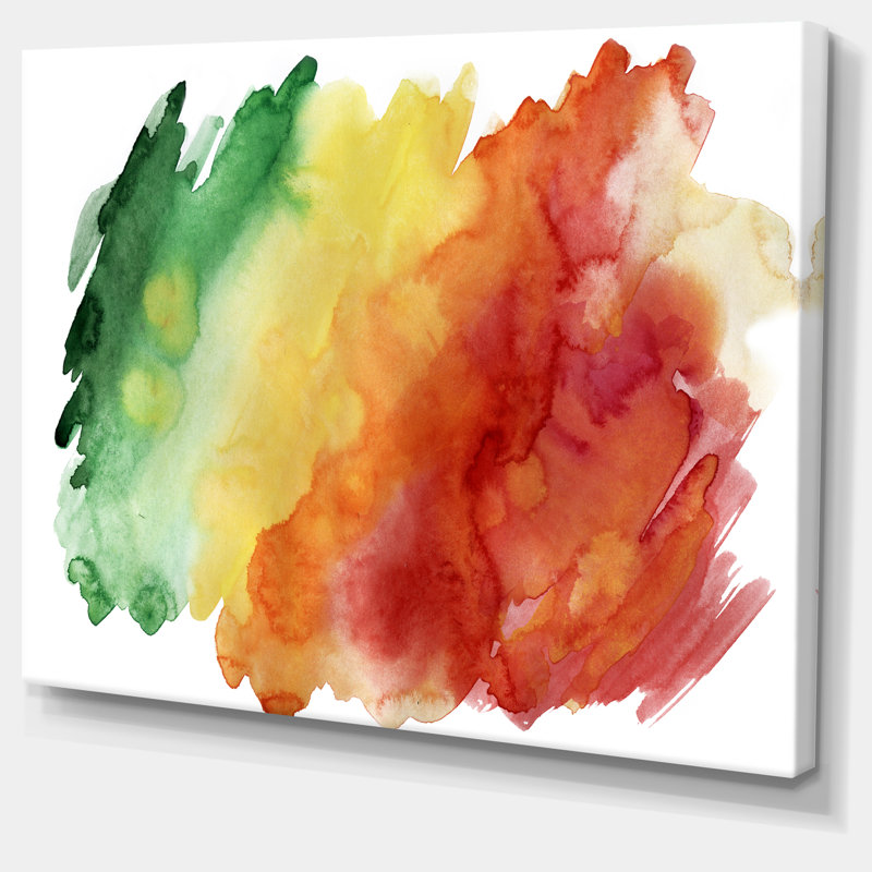 Designart Color Explosion Abstract Painting Print On Wrapped
