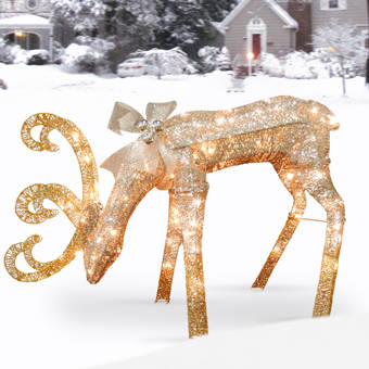 Moose Decoration Figurine Lighted Display Reviews Birch Lane