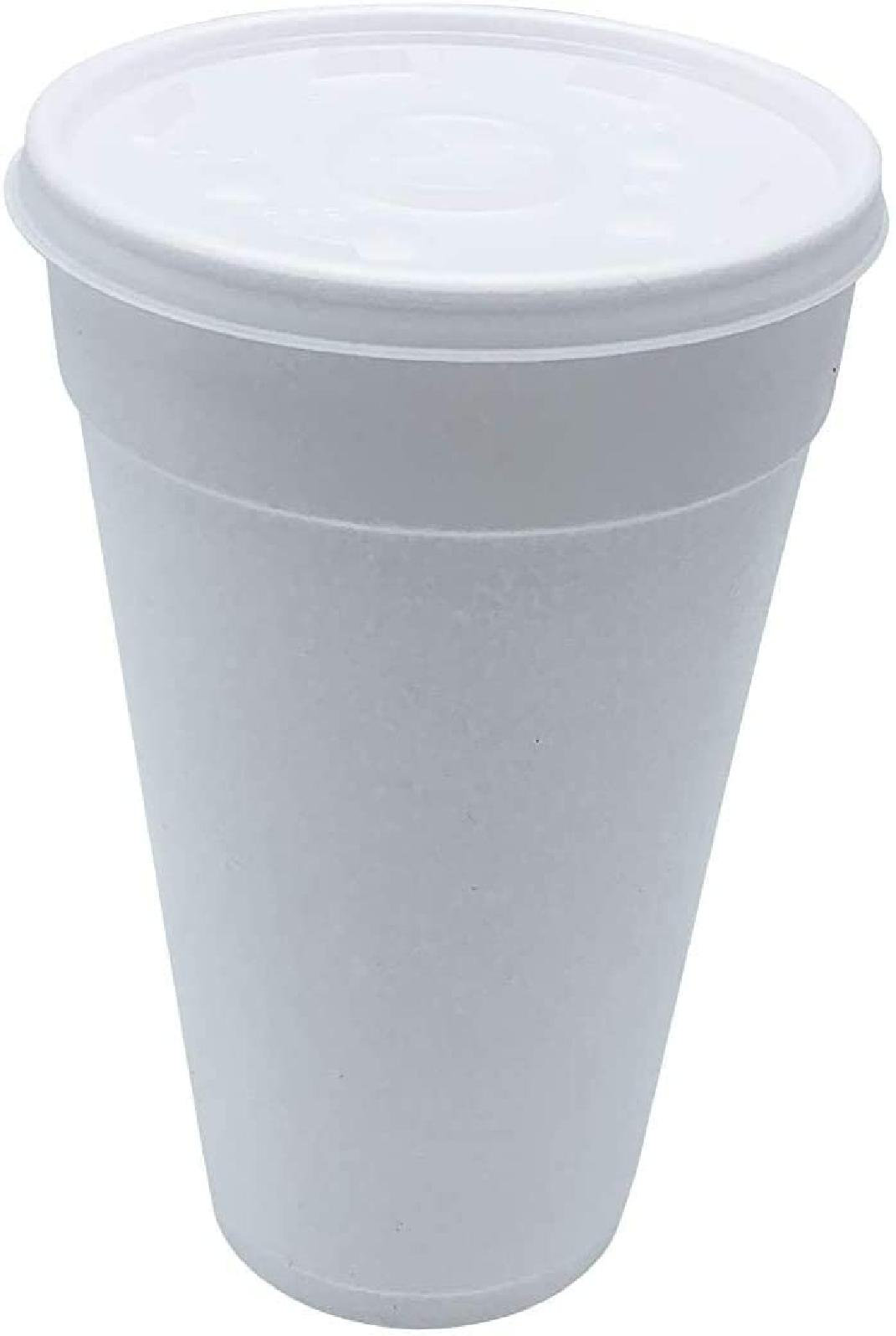 lowstina Dart 24 Oz Foam Cups With Lids, Insulated Styrofoam Disposable