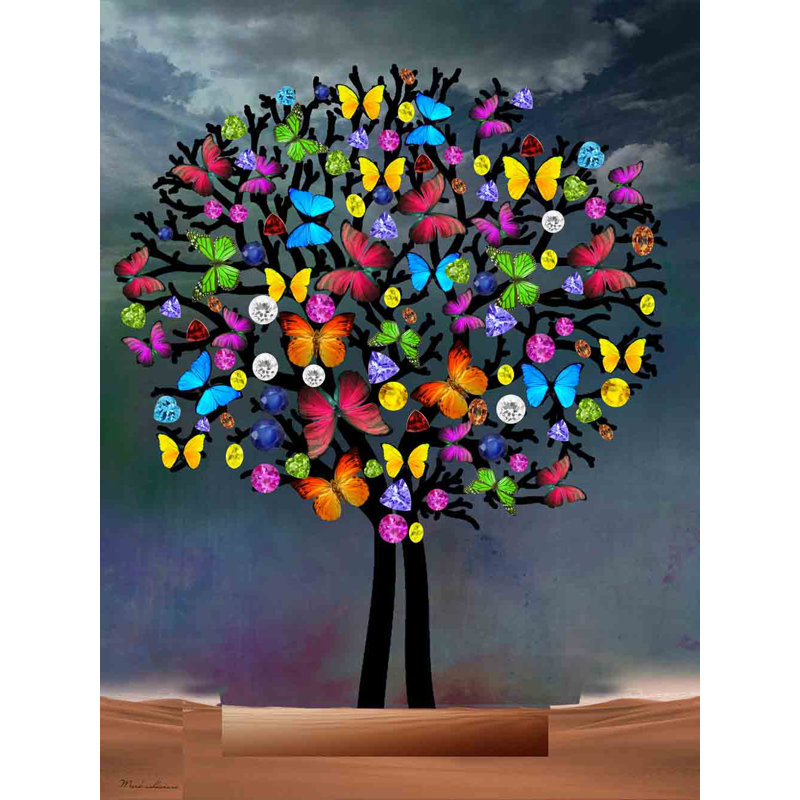 Latitude Run Butterfly Tree Iii Acrylic Painting Print On Canvas