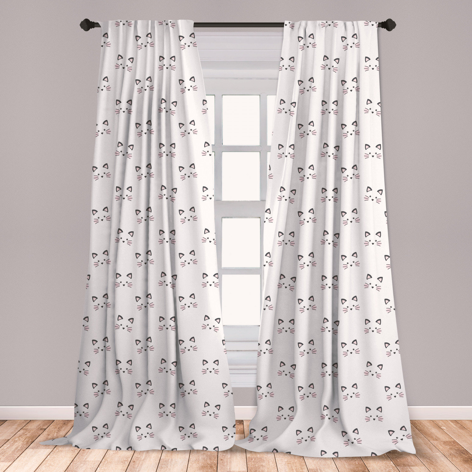 East Urban Home Kitten Room Darkening Rod Pocket Curtain Panels Wayfair