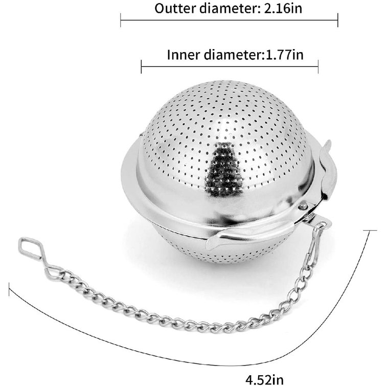 Stainless Steel Tea Pot Infuser Sphere Ball Mesh Filter Loose Tea Leaf Strainer 
