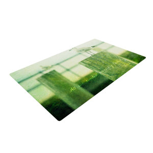 Robin Dickinson Sweetest Hours Seagull Green Area Rug